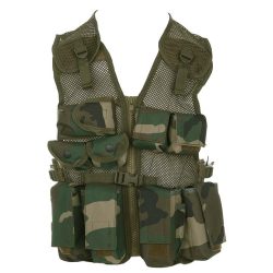 Gilet tactique enfant camouflé - camouflage-woodland