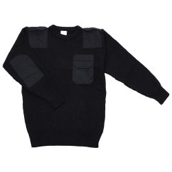 Pull OTAN acrylique & poche poitrine - noir
