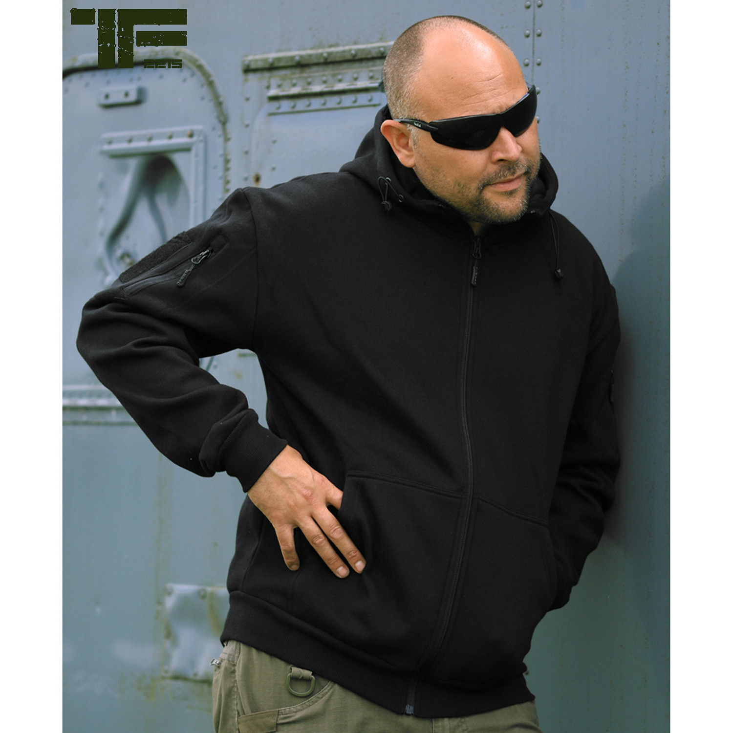 Sweat à capuche tactique avec zip – Image 2