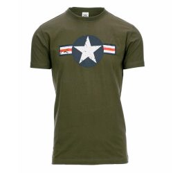 Tee shirt Allied Star USAF WWII - kaki