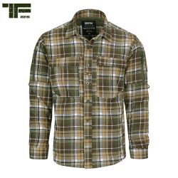 Chemise Contractor Outdoor à carreaux TF-2215 - marron-vert