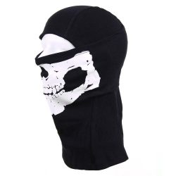 Cagoule 1 trou squelette - noir