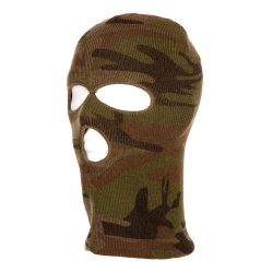 Cagoule 3 trous acrylique - camouflage-woodland