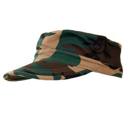 Casquette enfant style militaire - camouflage-woodland