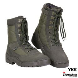 Chaussures intervention sniper zippées hautes - kaki