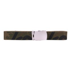 Ceinture toile 30mm avec boucle chromée - camouflage-woodland