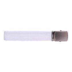 Ceinture toile 30mm avec boucle chromée - blanc
