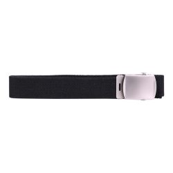 Ceinture toile 30mm avec boucle chromée - noir