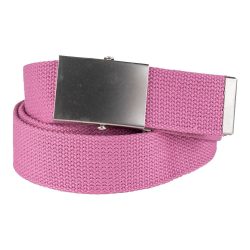 Ceinture toile 40mm avec boucle chromée - rose