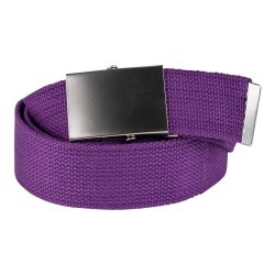 Ceinture toile 40mm avec boucle chromée - violet