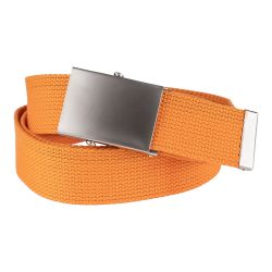 Ceinture toile 40mm avec boucle chromée - orange