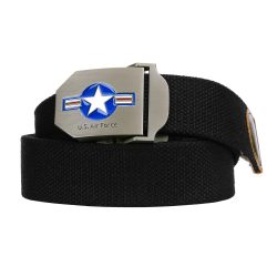 Ceinture toile 35mm US Air Force WWII - noir