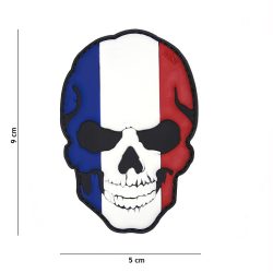 Patch 3D PVC skull drapeau français