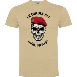 Tee shirt le diable rit avec nous Colo - beige