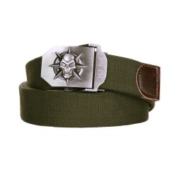 Ceinture toile 35mm Skull Star - kaki