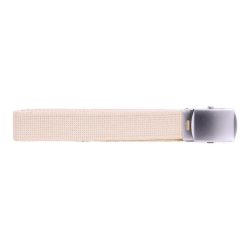 Ceinture toile 30mm avec boucle chromée - beige