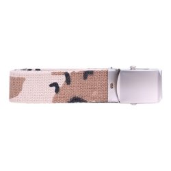 Ceinture toile 30mm avec boucle chromée - camouflage-desert