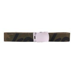 Ceinture toile 30mm avec boucle chromée - camouflage-woodland