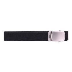 Ceinture toile 30mm avec boucle chromée - noir
