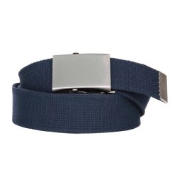 Ceinture toile 40mm avec boucle chromée - marine