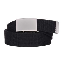 Ceinture toile 40mm avec boucle chromée - noir