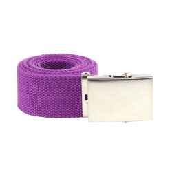 Ceinture toile 40mm avec boucle chromée - violet