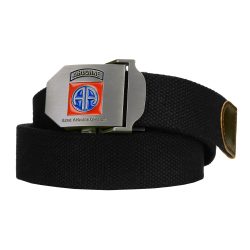 Ceinture toile 35mm 82nd Airborne - noir
