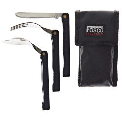 Kit de couverts pliables (3 pièces) - noir