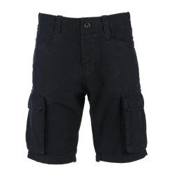 Short cargo délavé à la pierre - noir