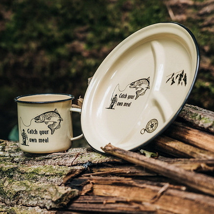 Tasse émaillée Catch Your Own Meal 500 ml – Image 5