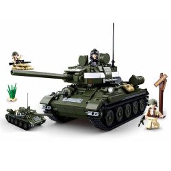 Tank Allié Hunter WWII - jeu de briques