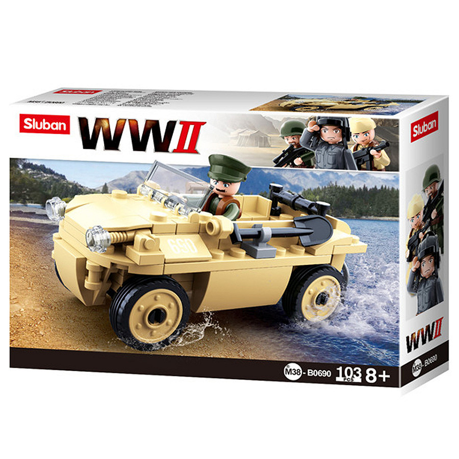 Voiture amphibie Allemande WWII - jeu de briques
