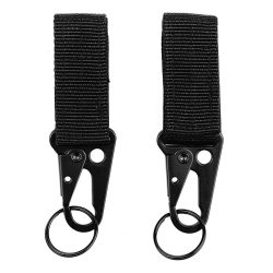 Pack de 2 Mousquetons avec Porte-Clés - noir