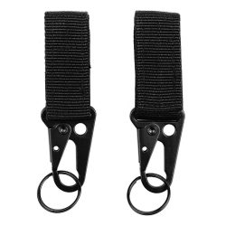 Pack de 2 Mousquetons avec Porte-Clés - noir
