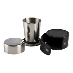 Tasse pliable télescopique en acier inoxydable avec étui – Taille L (150 ml)
