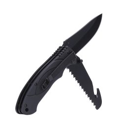 Couteau pliant Bushcraft - noir