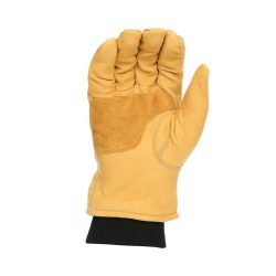 Gants hiver en cuir de vacher fin - jaune