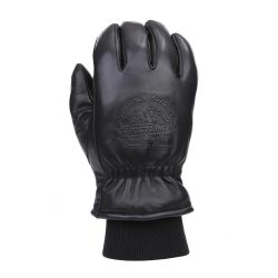 Gants hiver en cuir de vacher fin - noir