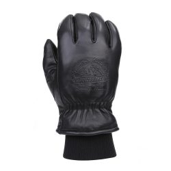 Gants hiver en cuir de vacher fin - noir