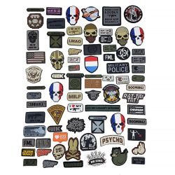 Patchs 3D PVC, set de 75 pièces