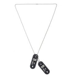 Dog tag PVC Groupe sanguin « B- »