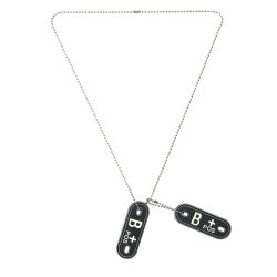 Dog tag PVC Groupe sanguin « B+ »