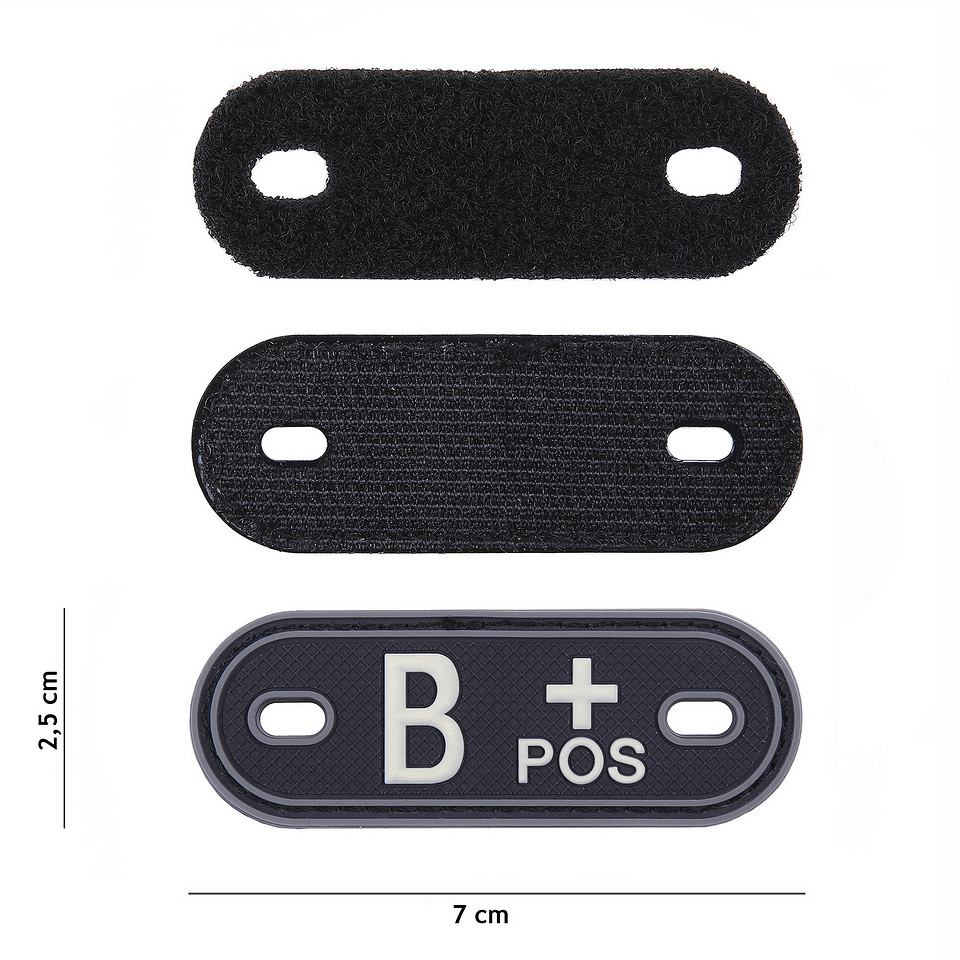 Dog tag PVC Groupe sanguin « B+ » – Image 2