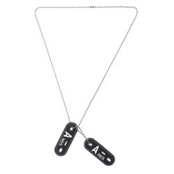 Dog tag PVC Groupe sanguin « A- »