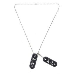 Dog tag PVC Groupe sanguin « A+ »