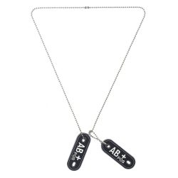 Dog tag PVC Groupe sanguin « AB+ »