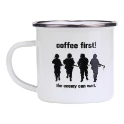 Tasse émaillée Coffee First - blanc