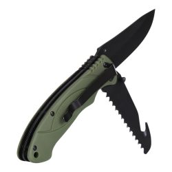 Couteau pliant Bushcraft - vert