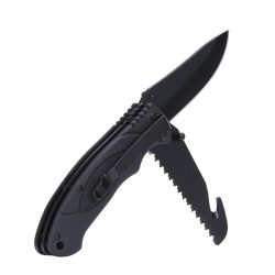 Couteau pliant Bushcraft - noir