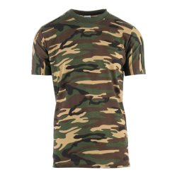 Tee-shirt camouflage 100% coton - camouflage-woodland